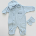 Ensemble uni 3 pièces brodé